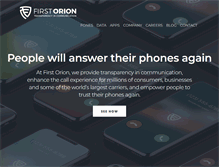 Tablet Screenshot of firstorion.com